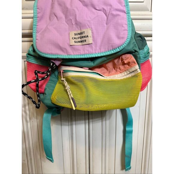 Zara Kids Sunset California Summer Camping Backpack Multicolor Medium - Picture 2 of 9